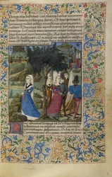 Junge Männer und Frauen im Freien